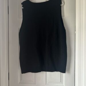 Black Sleeveless Knit Top
